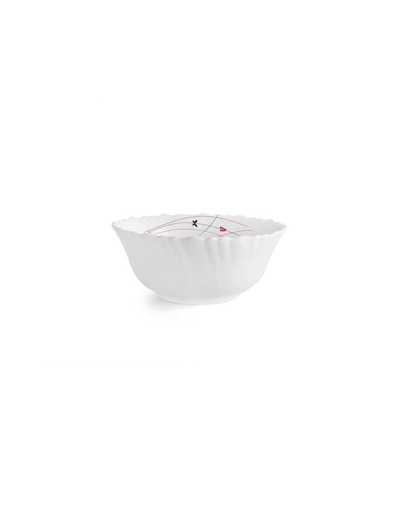Cello Cello Opalware Dazzle Lush Fiesta Dinner Set, 37 Units, White |Opal Glass Dinner Set for 6 | Light-Weight, Daily Use Crockery Set for Dining | White Plate and Bowl Set  - Image 4