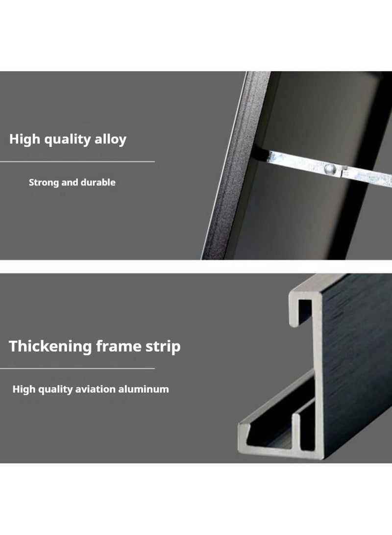 general Full Length Mirror Floor Mirror With Stand Large Bedroom Mirror Wall-Mounted Mirror Stand Or Leaning Against Wall Aluminum Alloy Frame Dressing Mirror Standing Mirror Khaki - Image 4