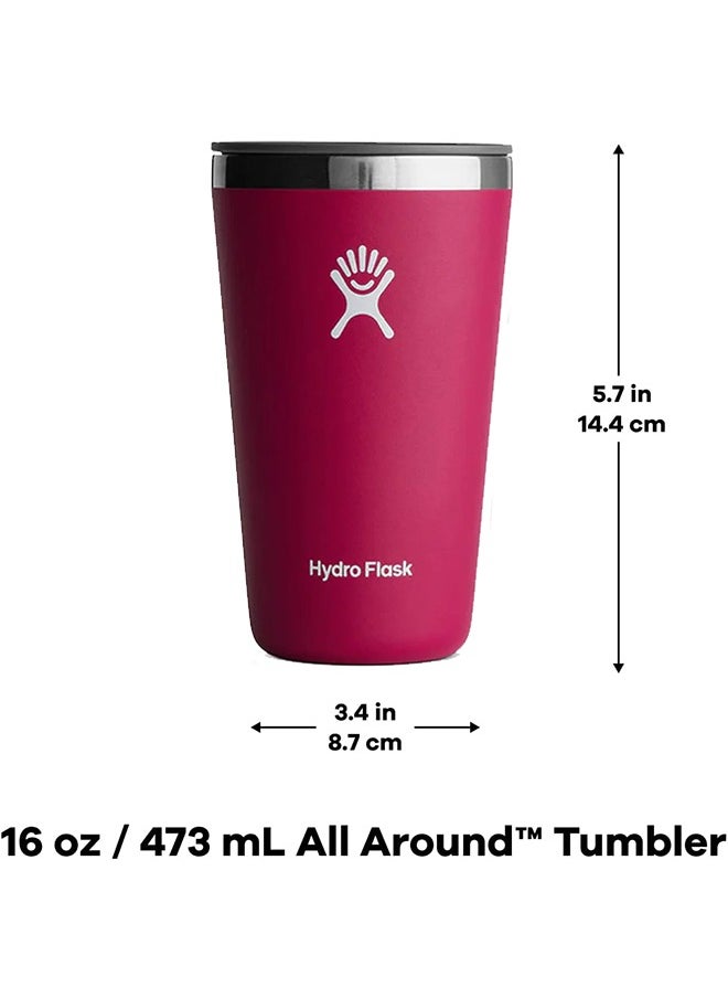 Hydro Flask 16 Oz Stainless Steel All Around Tumbler with Press-in Lid and  BPA-Free  - Image 2