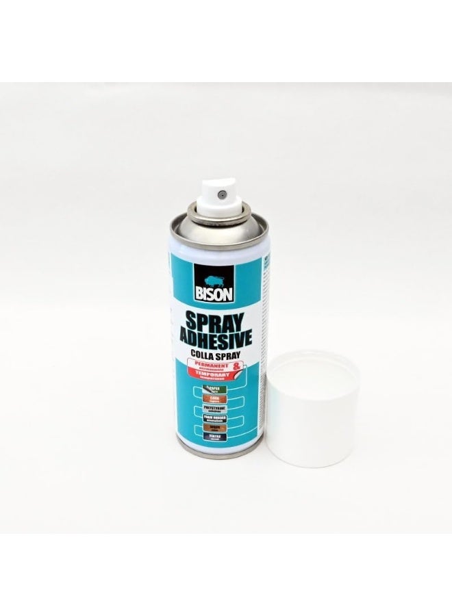 Bison 2-in-1 Spray Adhesive – 500ml Aerosol Can – Fast-Drying, Strong Bond for Paper, Fabric, Foam, and Light Materials - Image 2