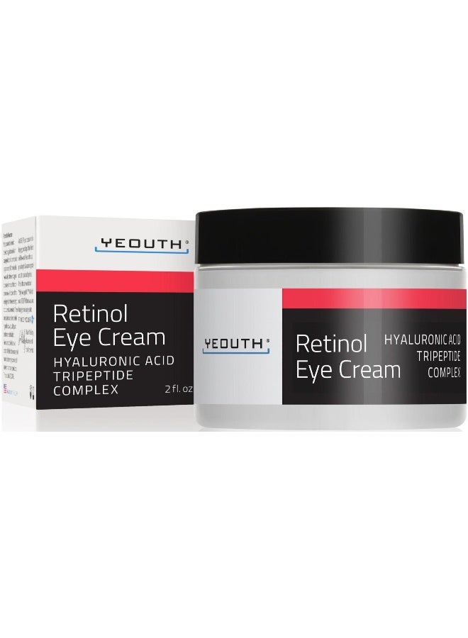 Yeouth 2.5% Retinol Eye Cream With Hyaluronic Acid, Caffeine, Green Tea, 2Oz - Image 2
