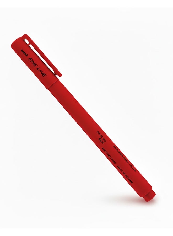 يوني بول قلم يوني فاين لاين 0.3 مم أحمر