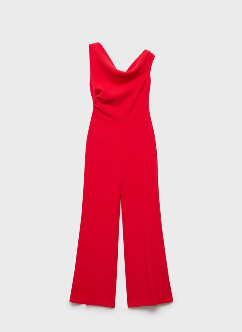 MANGO Long Asymmetrical Draped Jumpsuit  - Image 5