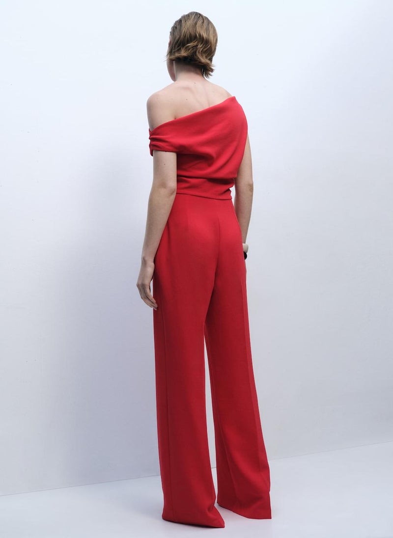 MANGO Long Asymmetrical Draped Jumpsuit  - Image 2