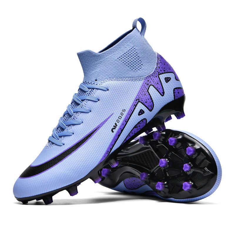 High-Top Football Shoes With Broken Nails, Long Nails, Artificial Lawn Nails, Leather Foot Training Shoes For Men, Women, Children, Teenagers And Students - Image 5