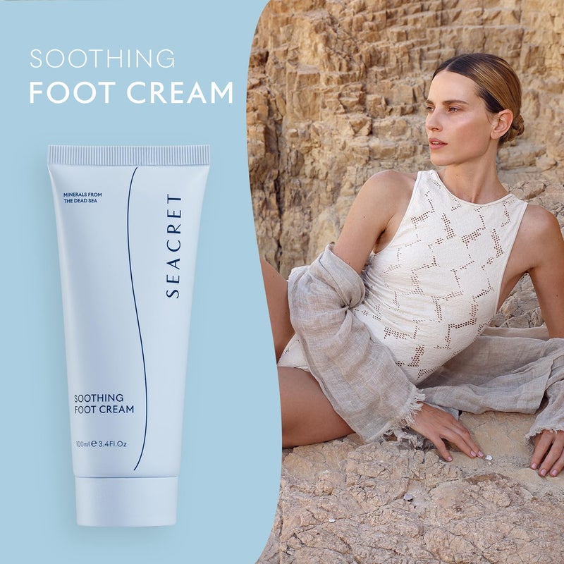 SEACRET Minerals Foot Cream, Enriched with Shea Butter, Tea Tree Oil and Dead Sea Minerals, 3.4 Fl Oz / 100 ml - Image 3