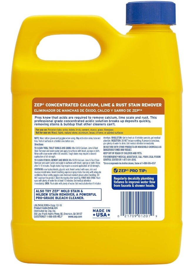 Zep Enforcer ZUCAL32 32-Ounce Zep Calcium Lime and Rust Remover