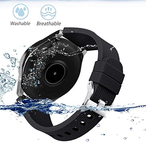 INF Bracelet compatible with Samsung Galaxy Watch 46 mm silicone black - Image 4