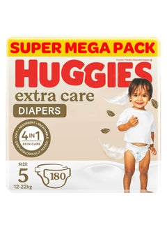 Huggies Extra Care, Size 5, 12 -22 kg, Super Mega Pack, 180 Diapers - pzsku/Z9E63CAF0CAA5C5CE9DC9Z/45/_/1740917910/22ab6809-5b26-47eb-8eb8-451464447100