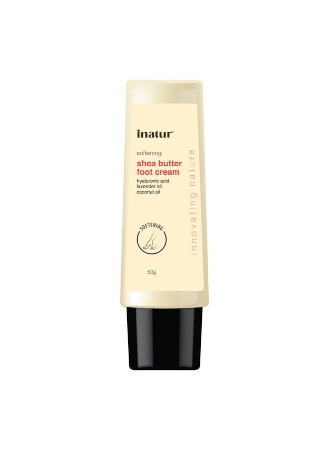INATUR Shea Butter Foot Cream, Intensive Foot Care For Dry, Rough And Cracked Heel, 50G  - Image 1