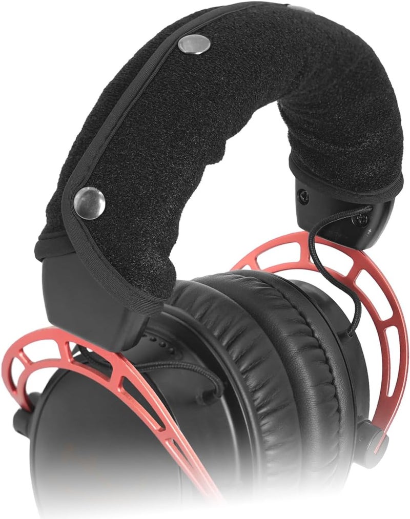GEVO غطاء حزام رأس بديل من لسماعات HyperX Cloud وAlpha وCloud 1/2/3/Pro وCloud X/Core وFlight وStinger للألعاب، وسادة حزام الرأس سهلة التركيب لا تحتاج إلى أدوات - أسود مخملي - Image 1
