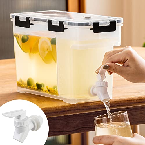 Lingerlanden Cold Kettle with Faucet, 3.5L Refrigerator Juice Water Pitcher, Home Plastic Beverage Dispenser, Filter Drink Container for Home, Kitchen, Camping, Party - Image 1