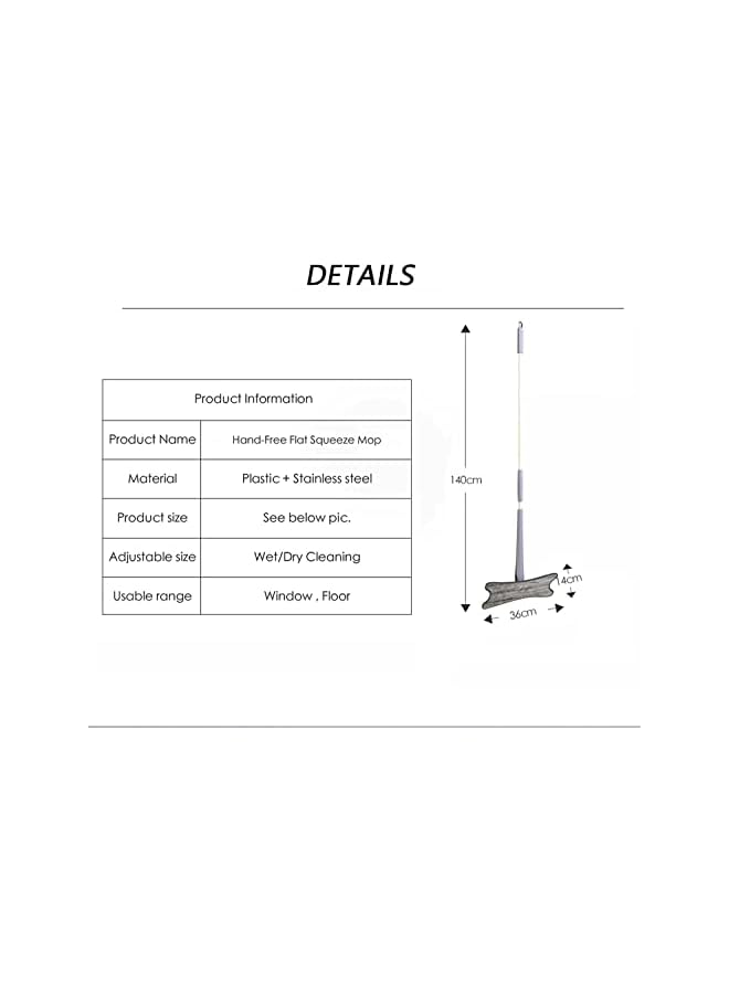 promass Wet And Dry Mop Creative Free Hand Wash X Mop Flat Mop Household Floor Mop Floor Cleaning Tool For Home Office - Image 2