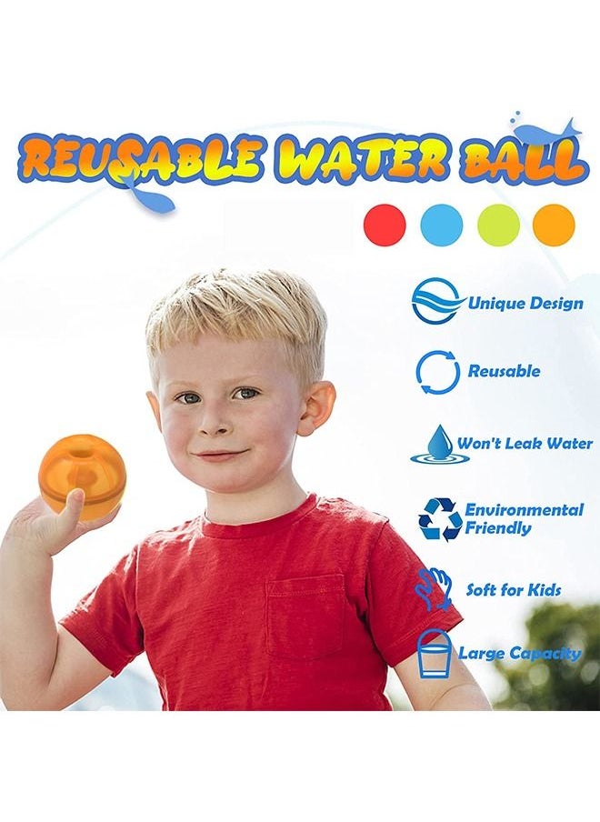 Beauenty - Reusable Water Balloons Latex-Free Silicone Water Splash Ball with Mesh Bag Self-Sealing Water Bomb for Kids Adults Outdoor Activities Water Games Toy Summer Fun Party Supplies - Image 1