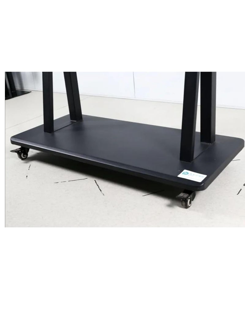 Generic - Mobile TV Cart with Wheels Up to 100 Inch / Mobile Monitor Stand from 60-100 Inches / Mobile Floor TV Stand – Max Load Up to 150kg, VESA 600x1000~200x200, Black for Flat/Curved LCD LED 4K Screens - Image 1