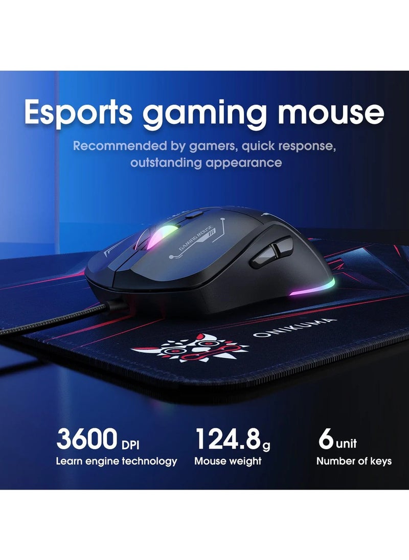 onikuma - ONIKUMA TZ3006 3 in 1 Gaming Combo - G22 Keyboard / CW917 Mouse/ MP002 Mouse Pad - Image 1