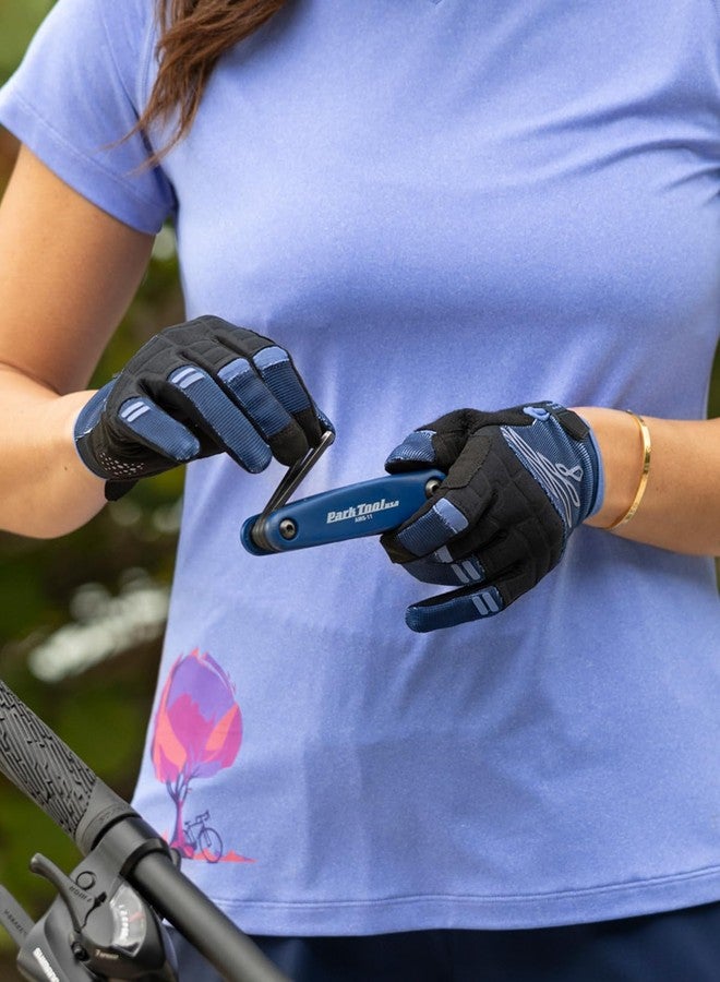 Terry Cycling Vista Mountain Bike Gloves for Women Full Finger Abrasion Resistant Protective - Black Iris, Small - Image 2