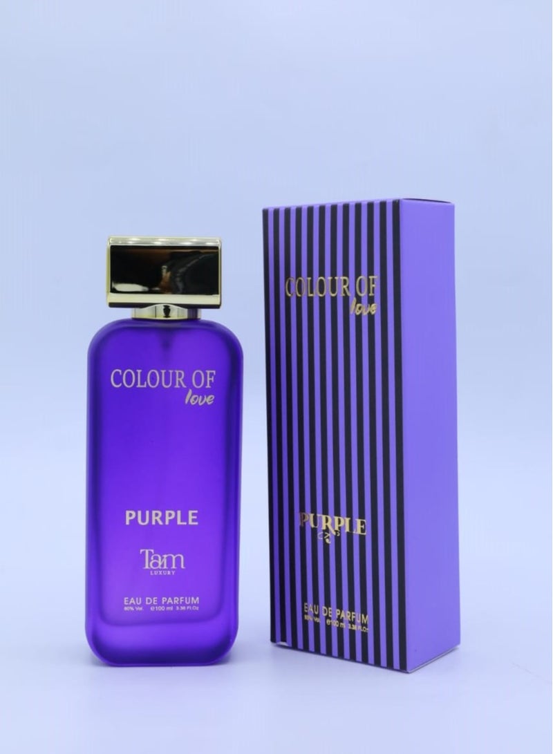 TAM PERFUMES COLOUR OF LOVE PURPLE EAU DE PARFUM 100ML - Image 2
