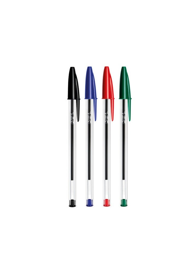 بيك قلم حبر جاف كريستال أصلي متوسط الرأس، 10 قطع، ألوان متنوعة، 1 مم - Image 3