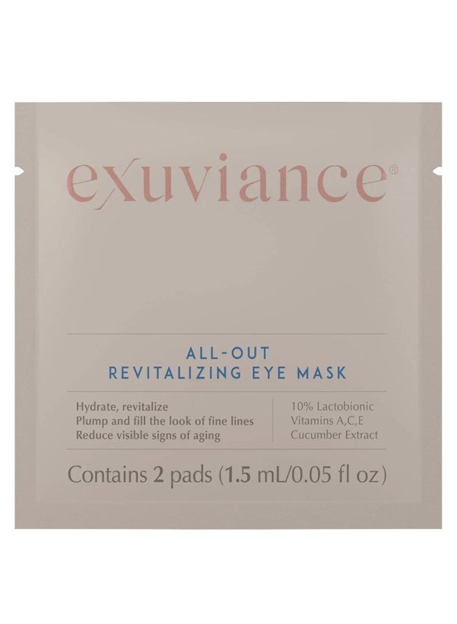 Exuviance All-Out Revitalizing Anti-Aging Eye Mask Pads 1.5ml, Pack of 2 Pads per 12 Packets