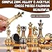 Kvintes Luxury Large Metal Acrylic Chess Set with Wooden Chess Board 17 Weighted Chess Pieces with 35 King Foldable Tournament Chess Set for Adults and Kids Professional Chess Game Set - Image 4