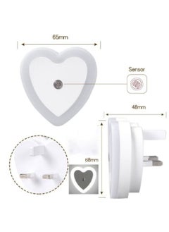 EasyLife LED-Wall Night Heart Shape Light (Plug-in), Smart Dusk to Dawn Sensor, Automatic Night Lights, Suitable for Bedroom, Bathroom, Toilet, Stairs,Kitchen and hallway-UK Plug  - Image 2