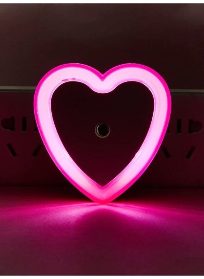 EasyLife LED-Wall Night Heart Shape Light (Plug-in), Smart Dusk to Dawn Sensor, Automatic Night Lights, Suitable for Bedroom, Bathroom, Toilet, Stairs,Kitchen and hallway-UK Plug  - Image 1
