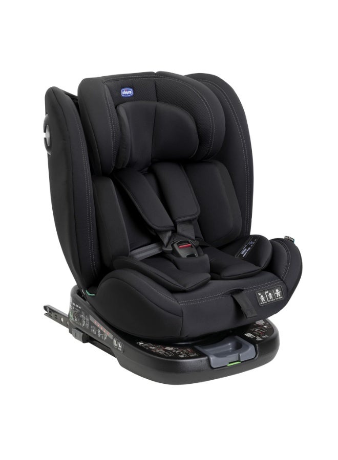 Chicco Unico Evo I-Size Car Seat for 0 months- approx. 12 years (40 Cm to 150 Cm tall) Boy,Girl, Easy installation with Isize (ISOFIX), Rear & Forward Facing, 5 Reclining Positions, Extendable Headrest (Black) - Image 1