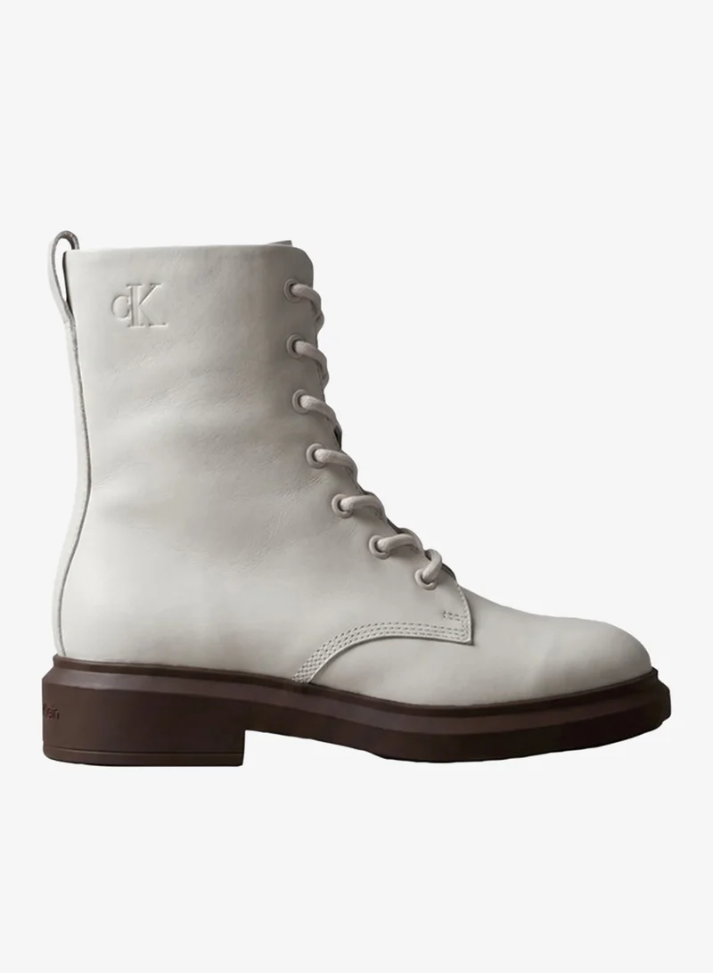 Calvin Klein Leather Lace-Up Ankle Boots