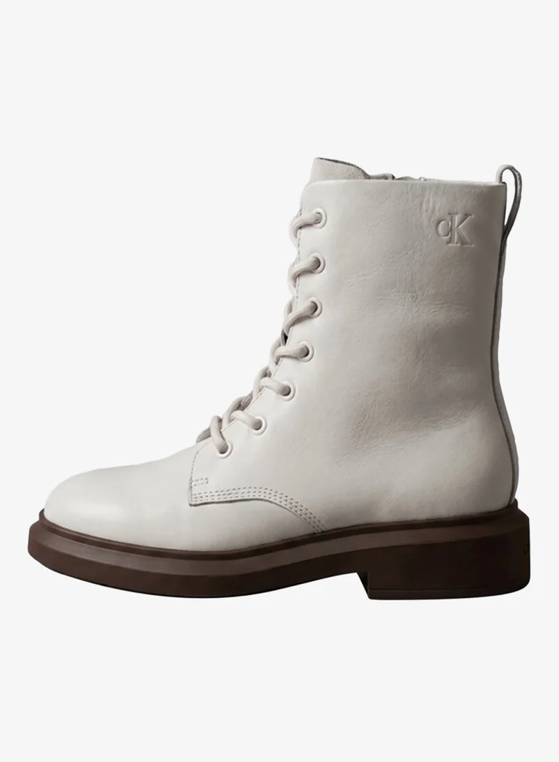 Calvin Klein Leather Lace-Up Ankle Boots