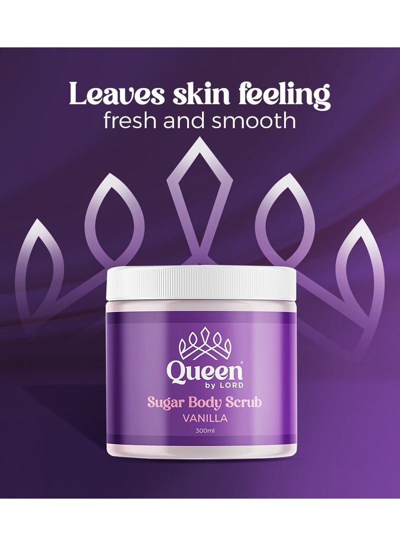 كوين باي لورد مقشر سكر الجسم من كوين باي لورد برائحة سكر الفانيليا - 300 جم - Image 5