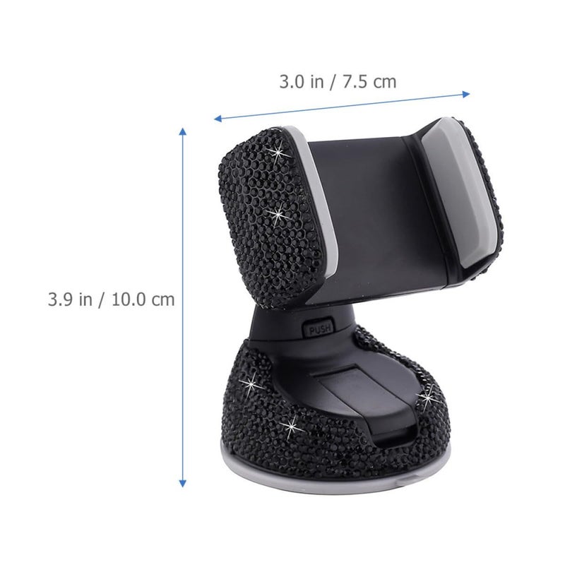 Crystal Diamond Car Phone Holder Mount Vent Dashboard Stand For Women Smartphone - Image 3