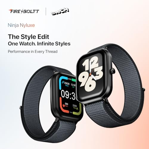 Fire-Boltt Ninja Call Pro Max Nyluxe Smart Watch 2.01″ with Bluetooth Calling, Voice Assistance, SpO2 & Heart Rate Monitor, 120+ Sports Modes, IP67 Waterproof, Smart Watch for Men & Women - Grey - Image 2