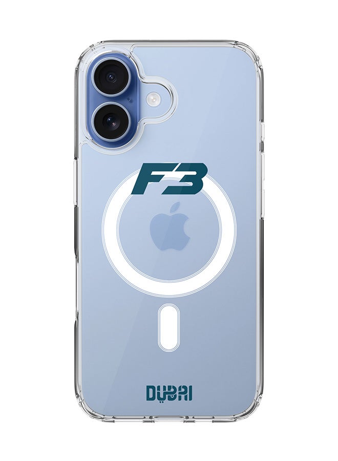 Stylizedd Classic Clear MagSafe Case for iPhone 17 , Hybrid Soft Case Flexible Edges Anti Drop TPU PC Gel Thin Transparent Cover [ Designed for iPhone 17 ] -  Faz3 Dubai Blue