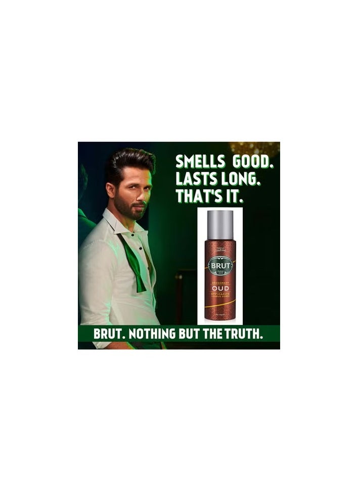 BRUT Oud Long Lasting Fresh Active Odour Protection Signature Scented Body Deodorant Spray for Men,200 ML  - Image 4
