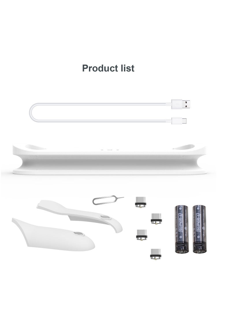 JYS - Charging Dock for Meta/Oculus Quest 2 Accessories Magnetic Charging Station for VR Headset and Controllers with 2 Rechargeable 1800mAh Batteries and USB-C Charge Cable - Image 1