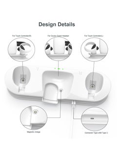 Charging Dock for Meta/Oculus Quest 2 Accessories Magnetic Charging Station for VR Headset and Controllers with 2 Rechargeable 1800mAh Batteries and USB-C Charge Cable - pzsku/Z9E64CE135F42B61D143EZ/45/_/1739745873/fd25e1c6-5c92-4e06-8483-74fc738d88db