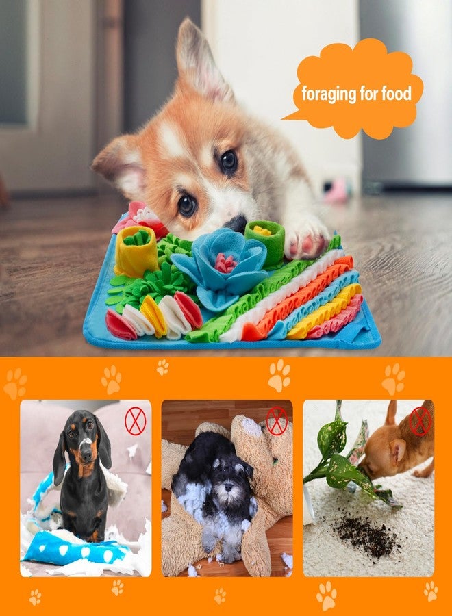 Oliumt Snuffle Mat for Dogs, Sniff Mat Slow Feeding Mat for Small Pets Cats, Rabbits - Help Stress Relief and Training - Stimulate Your Pet's Foraging Skills! (Blue) - Image 3
