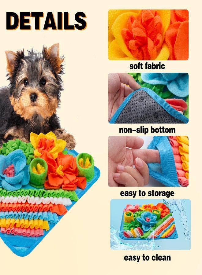 Oliumt Snuffle Mat for Dogs, Sniff Mat Slow Feeding Mat for Small Pets Cats, Rabbits - Help Stress Relief and Training - Stimulate Your Pet's Foraging Skills! (Blue) - Image 2