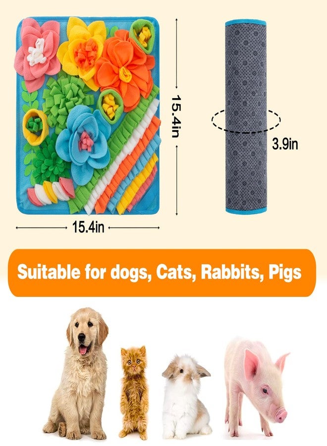 Oliumt Snuffle Mat for Dogs, Sniff Mat Slow Feeding Mat for Small Pets Cats, Rabbits - Help Stress Relief and Training - Stimulate Your Pet's Foraging Skills! (Blue) - Image 5