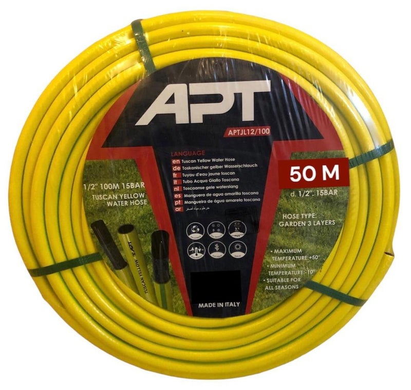 ايه بي تي Apt خرطوم مياة 50 متر 1/2 بوصة 3 طبقات من اي بي تي موديل APTJL12/50 - Image 1