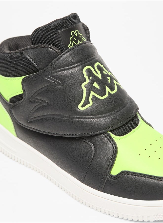 Kappa - Boys' Panelled High Top Sneakers with Hook and Loop Closure - Image 1