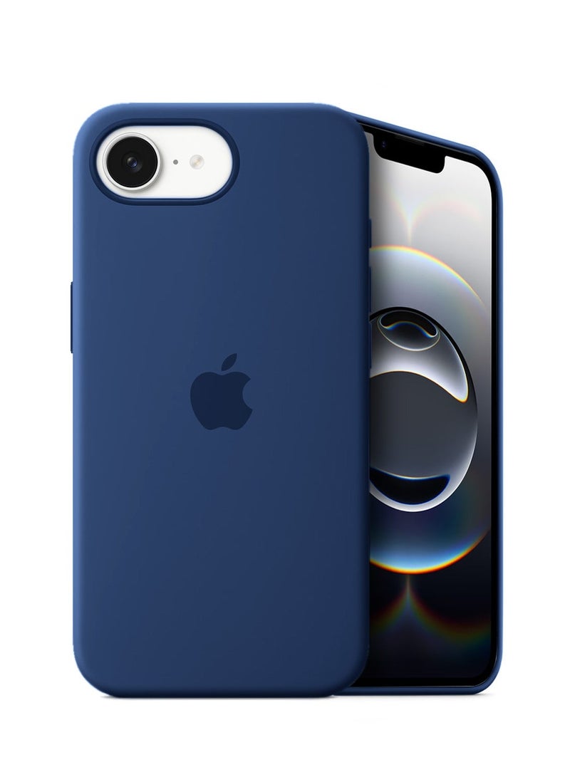 Wtech Apple iPhone 17e 5G 2026 Premium Soft Liquid Silicone Case Cover (MCRPSN) - Dark Blue - Image 1