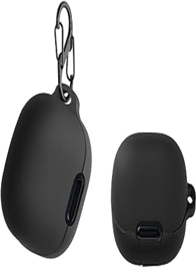 حافظة kwmobile متوافقة مع Anker Soundcore Liberty 4 NC - حافظة سماعات رأس - غطاء سيليكون TPU - حافظة واقية باللون الأسود