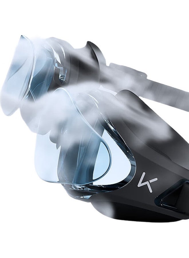 Keep Swimming Goggles, Waterproof And Anti-Fog, High-Definition For Men, Professional Training For Women, Myopia Glasses, 870 Titanium Crystal Silver Black - Image 2