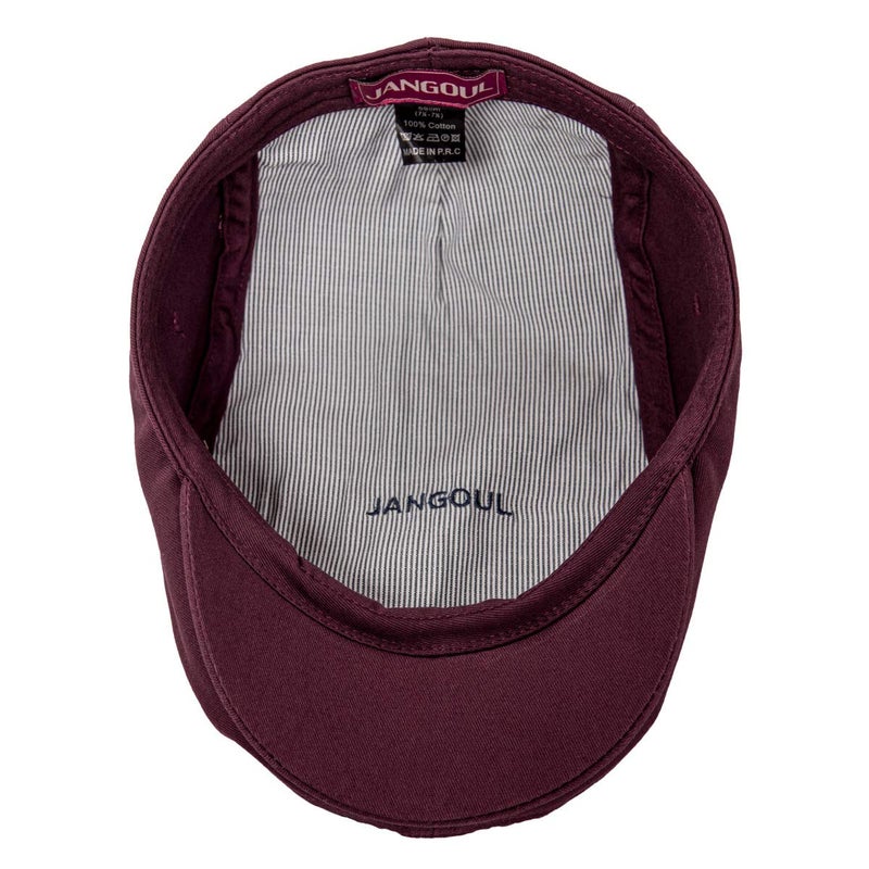 JANGOUL Men Ivy Cap Cotton Twill Newsboy Flat Hat (Burgundy, 7 7/8) - Image 5