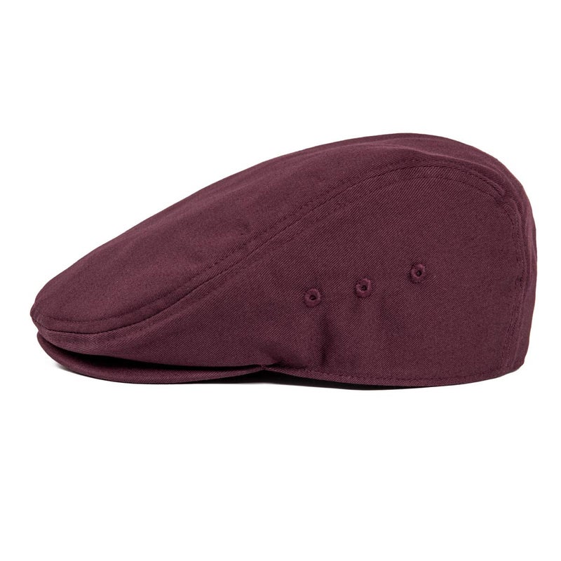 JANGOUL Men Ivy Cap Cotton Twill Newsboy Flat Hat (Burgundy, 7 7/8) - Image 2