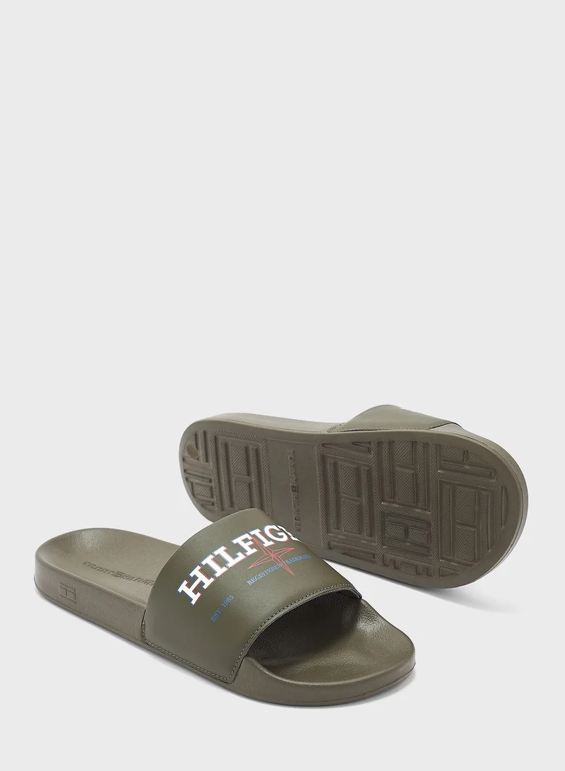 TOMMY HILFIGER Logo Print Flip Flop