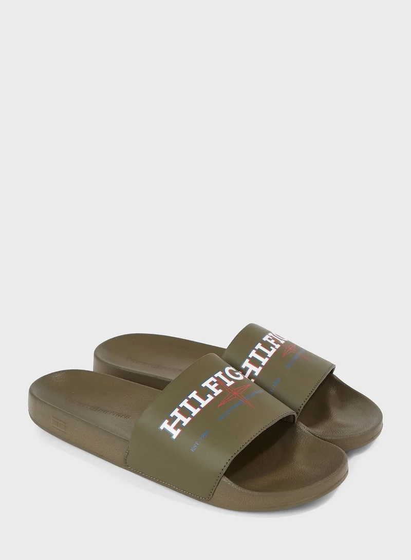 TOMMY HILFIGER Logo Print Flip Flop