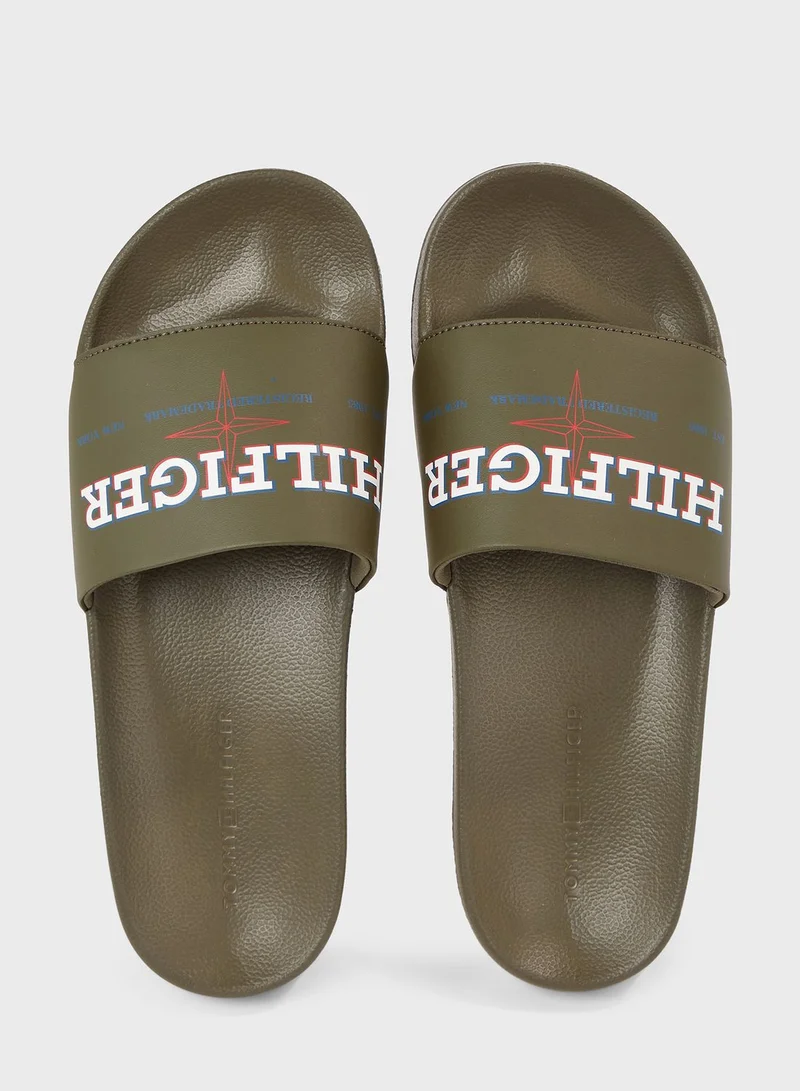 TOMMY HILFIGER Logo Print Flip Flop